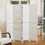 Room Dividers and Folding Privacy Screens, Wood Louvered Separators Divider Wall for Home Office Bedroom - 4 Panels, 67 * 60inch (White-Washed)