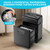Small Office Compact Desktop Business Professional Strip Cut Paper Shredder High Power Auto Feed Microcut Paper Shredder Automatic Micro-Cut Paper