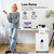 Low Noise 42dB Paper Shredder for Home, 15-Sheet Cross Cut, 30-min Runtime, CD/Credit Card Office Shredder, 6.6 Gallons Wastebasket, P-4 High Security, White