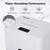 Low Noise 42dB Paper Shredder for Home, 15-Sheet Cross Cut, 30-min Runtime, CD/Credit Card Office Shredder, 6.6 Gallons Wastebasket, P-4 High Security, White