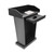 37.5" Wooden Podium Stand, Lectern with Storage, Marble Texture Finish, 27.5” Desktop, Sturdy Base, Conference Presentation Stand