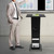 Acrylic Podium Stand with Wheels, 48"H Portable Lecterns & Podiums with Storage Shelf, Presentation Podium, Lectern Standing Pulpit for Churches, Conference, Speeches, Classroom(Black)