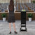 Acrylic Podium Stand with Wheels, 48"H Portable Lecterns & Podiums with Storage Shelf, Presentation Podium, Lectern Standing Pulpit for Churches, Conference, Speeches, Classroom(Black)