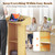 Qriocioa Podium Stand with Metal Wheels Wooden Lectern Podium Stand Portable Pulpit Standing with Storage Mobile Reception Podiums Desk for Church Office School Conference Restaurant Meeting,Oak