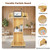 Qriocioa Podium Stand with Metal Wheels Wooden Lectern Podium Stand Portable Pulpit Standing with Storage Mobile Reception Podiums Desk for Church Office School Conference Restaurant Meeting,Oak