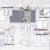 Vakiorn Acrylic Podium Stand, 43” Pulpit for Churches with 15 Colors Adjustable, Modern Lectern with Storage Shelf for Classroom, Conference, Wedding and More (23.62”x 15.75”X 43.3”)