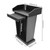 Wood Podium Stand with Slide Drawer, 37.5" Wooden Lectern Pulpit with Large Reading Platform for Church Office School Home Conference Restaurant Meeting