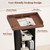Suuiwau Mobile Podium Stand with Metal Wheels, Wooden Pulpit with 15° Tilted Desktop and Storage Cabinet, Built-in Cable Hole Lectern Desk for Office Classroom Lecture Restaurant Church Presentations