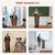 Suuiwau Mobile Podium Stand with Metal Wheels, Wooden Pulpit with 15° Tilted Desktop and Storage Cabinet, Built-in Cable Hole Lectern Desk for Office Classroom Lecture Restaurant Church Presentations