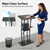 Curved Podium Stand, 47''H Metal Podium Stand with Tabletop Baffle & Water Cup Holder Lecterns & Podiums Pulpits for Schools, Conference Rooms, Churches