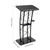 Curved Podium Stand, 47''H Metal Podium Stand with Tabletop Baffle & Water Cup Holder Lecterns & Podiums Pulpits for Schools, Conference Rooms, Churches