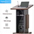 Npeeson Portable Podium Stand Mobile Lectern with Locking Wheels and Adjustable Microphone Stand, Conference Room Wooden Podium Table, Reception Podium Desk for Auditorium Classroom (Brown)