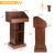 BGEDL Wood Podium, Floor Standing Podium Speaking Lectern Stand, Portable Podium Stand with Storage, Wooden Podium Pulpit for Churches Classroom Office