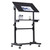 Mount-It! Portable Standing Desk with Wheels, Rolling Mobile Laptop Desk, Height Adjustable Sit Stand Workstation (41.3″–50″), Small Compact Mobile Lectern Podium for Home Office, Classroom & Training