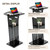 GRASS BROOK 43" Semi-Transparent Black Acrylic Podium&Lectern Stand Portable with Storage Shelf, pulpits for Churches, for Speech, for Presentation, Shtender