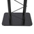 LIAPDG Black Curved Podium, 23.8 x 15.9 x 47 Inch Podium Stand Portable Church Pulpit Metal Black Lectern for Speeches with Baffle & Cup Holder for Schools, Conference Rooms