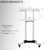 VIVO Mobile 24 x 16 inch Lectern Podium, Height Adjustable Steel Rolling Laptop Cart on Wheels, White, CART-V03W