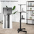 VIVO Mobile 24 x 16 inch Lectern Podium, Height Adjustable Steel Rolling Laptop Cart on Wheels, White, CART-V03W