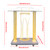Mecpramy Church Pulpit, Acrylic Pulpit with Wheels,Led Church Podium with Rollers& Vertical Reading Platform,Golden Pattern Design,46”Transparent Lecterns for Churches Entrance,Classroom