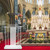 Mecpramy Church Pulpit with Wheels,Church Podium with Led Light,Acrylic Church Podium with Rollers& Vertical Reading Platform, 46”Elegant Transparent Lecterns for Churches Entrance, Classroom