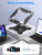 JCZT Adjustable Laptop Stand, 360° Rotating Base Ergonomic Computer Stand, Foldable Laptop Stand for Desk for Office Home Fits Compatible with MacBook Pro Air (10-16") - Black