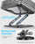 LOXP Adjustable Laptop Stand, Computer Stand with 360 Rotating Base, Ergonomic Laptop Riser Mount for Desk Foldable Protable Computer Desk Fits with MacBook Pro Air (10-16") - Black