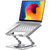 SDUUGYE Adjustable Computer Stand with 360 Rotating Base, Ergonimic Foldable Laptop Riser for Desk Compatible with MacBook Pro/Air Notebook up to 16 Inches, Silver