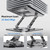 MCHOSE Laptop Stand with 360° Rotating Base, Foldable Adjustable Computer Holder, Ergonomic Design Compatible with MacBook Air Pro, Dell XPS, HP, Lenovo More 10-17" (A-Space Grey)