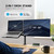 HUANUO Adjustable Monitor Stand, Single Arm Desk Mount for 32 inch Screen and 17 inch Laptop, Heavy Duty Ergonomic Bracket Holds 22lbs
