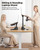 SAIJI Laptop Stand for Desk, Stable Standing Laptop Riser with Foldable Mouse Pad, Standing Computer Stand with 4 Adjustable Height Up to 20.47", Tall Stand Fit All Laptops Under 17.3"