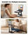 SAIJI Laptop Stand for Desk, Stable Standing Laptop Riser with Foldable Mouse Pad, Standing Computer Stand with 4 Adjustable Height Up to 20.47", Tall Stand Fit All Laptops Under 17.3"