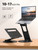 Nulaxy Telescopic 360 Rotating Laptop Stand for Desk Adjustable Height Swivel Pull Out Design Ergonomic Laptop Riser Fits All 10-17" Laptops Computer MacBook, Black