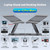 Adjustable Laptop Stand for Desk with Docking Station 11-in-1, Aluminum Laptop Riser with USB Hub 360°Swivel Dual Display 4K60Hz HDMI Gigabit Ethernet USB3.0 PD100W for MacBook Pro Air/Dell/HP 7-15.6"