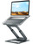 tounee Laptop Stand for Desk Adjustable Height, Telescopic Computer Stand with Pull Out Design Ergonomic Laptop Riser Fits All Laptops 10-17"-Gray