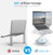 OMOTON Adjustable Laptop Stand with 360 Rotating Base, Ergonomic Laptop Riser for Collaborative Work, Dual Rotary Shaft Fully Foldable for Easy Storage, Fits All Laptops up to 16 inches, Silver