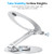 OMOTON Adjustable Laptop Stand with 360 Rotating Base, Ergonomic Laptop Riser for Collaborative Work, Dual Rotary Shaft Fully Foldable for Easy Storage, Fits All Laptops up to 16 inches, Silver