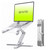 STXND Model-X 2.0 Laptop Stand, Laptop Stand for Desk Adjustable Height, 360 Rotating Laptop Riser Aluminum Portable Foldable Computer Stand for MacBook Pro Air 10–17 inches (Polar White)