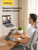 Nulaxy Telescopic 360 Rotating Laptop Stand for Desk Adjustable Height Swivel Pull Out Design Ergonomic Laptop Riser Standing Desk Converter Fits All 10-17" Laptops Computer MacBook, Gray