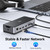 USB C Docking Station 3 Monitors Laptop Dock Dual Monitor with 2 HDMI DisplayPort 4K@144Hz,USB A 2.0/3.0,USB C 3.1 10Gbps&30W Output,Ethernet,microSD&SD,Audio&Mic,150W DC Power for Dell/Lenovo/HP