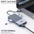 USB Docking Station GIQ USB C HUB USB 3.0 to Dual HDMI VGA Adapter Triple Display USB C Laptop Docking Station Dual Monitor HDMI Splitter Extender Compatible with MacBook M1 M2 M3 USB Dock-Grey