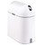 ELPHECO Bathroom Trash Can, 2.5 Gallon Motion Sensor Waterproof Trash Bin with Butterfly lid, Bathroom Decor Waste Basket Garbage Bin for Bedroom Kitchen and Office use, White with Grey Button