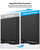 Dual Trash and Recycling Bins for Kitchen, 13.2 + 5.2 Gal (50+20L) Stainless Steel Trash and Recycle Bin Combo with Soft-Close Lid, Large Garbage Cans for Kitchen Home with 2 Magnets Sticker, Black