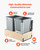 VEVOR Wood Pullout Trash Can for Kitchen Cabinets, 35 QT x2 Double Under Sink Garbage Waste Recycling Bin, Under Mount Waste Container, with Heavy Duty Metal Soft Close Sliding System and Door Kit