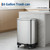 Garvee 16 Gal / 60L Step-On Stainless Steel Kitchen Trash Can, Large Rustproof Garbage Bin with Soft Close Lid, Removable Inner Bucket & Wheels, for Home, Kitchen or Office