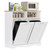HOOBRO Double Tilt Out Trash Can Cabinet, 20 Gallon Kitchen Trash Bin Cabinet, Hidden Trash Storage with Open Compartments, Hidden Laundry Hamper, for Kitchen, Laundry, White and Natural WN04LJ01