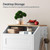 YATINEY Trash Cabinet, Freestanding Trash Can Cabinet, Wooden Recycling with Flip Door, 10 Gallon Hidden Kitchen Garbage Can for Kitchen, Living Room, White WB01WT