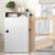 YATINEY Trash Cabinet, Freestanding Trash Can Cabinet, Wooden Recycling with Flip Door, 10 Gallon Hidden Kitchen Garbage Can for Kitchen, Living Room, White WB01WT