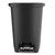 Glad 3 Pack Premium 13 Gal Trash Can, Plastic Kitchen Waste Bin with Odor Protection of Lid, Stainless Steel Foot Pedal and Garbage Bag Rings, Black