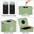 iEGrow 29 Gallons Recycling Bins for Kitchen, Indoor Recycle Bins with Lid, 110L Large Recycle bin with 2 Removeable Reusable Inner Bags, for Bottles Cans Glass Plastice Cartons(Green)