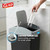 Glad 12 Gallon Trash Can with Clorox Odor Protection, 3 Pack | Linkable Waste and Recycling Bin with Swing Top and Lift Up Lid, for Kitchen, Office, Home, Black